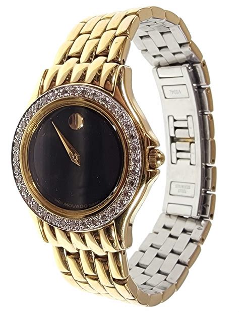 movado 14k gold ladies watch